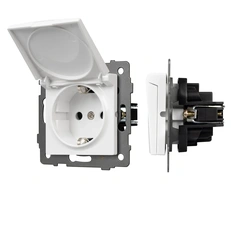 Изображение Механизм розетки влагозащищённый SCT-MCP-PL-WH-V (250V, 16A) (Arlight, -)